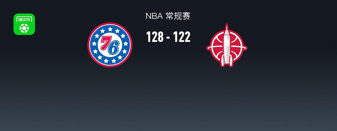 熊猫体育app下载-NBA战报：76人加时128-122火箭，杜兰特空砍36分